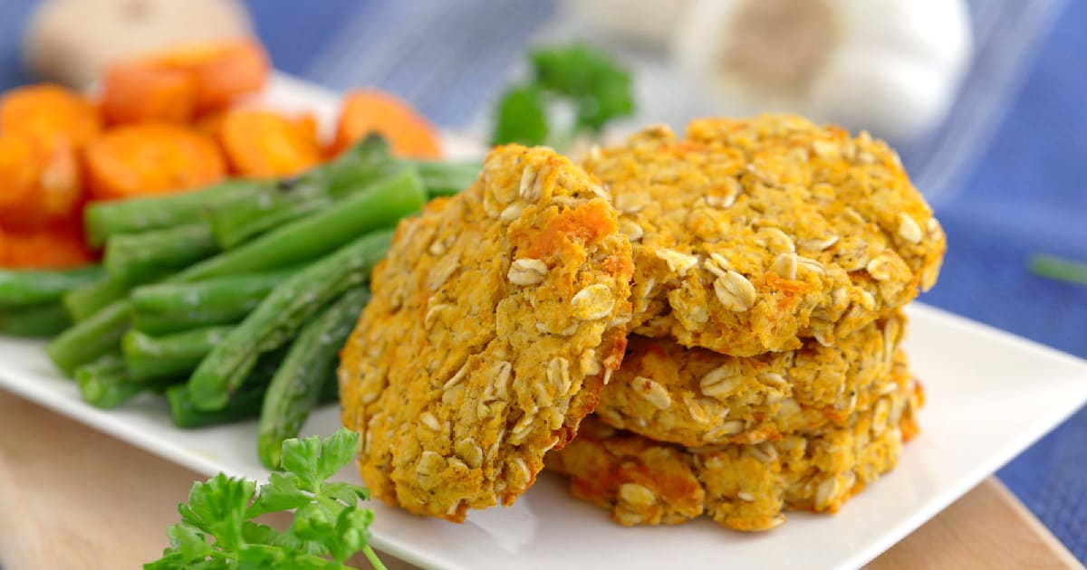 Red Lentil Patties with Sweet Potato & Oats Mind Over Munch