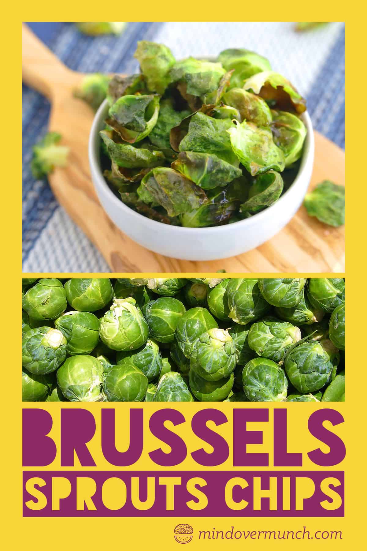 Baked Brussels Sprouts Chips 3 Ingredient Low Carb Snack