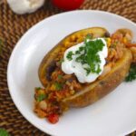 Chili Stuffed Baked Potatoes
