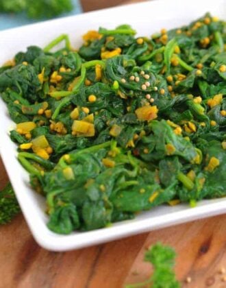 Indian Spiced Sauteed Spinach