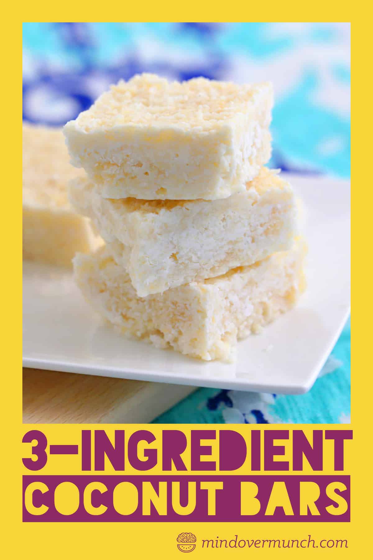 5 Ingredient Coconut Keto No Bake Dessert Bars Mind Over Munch