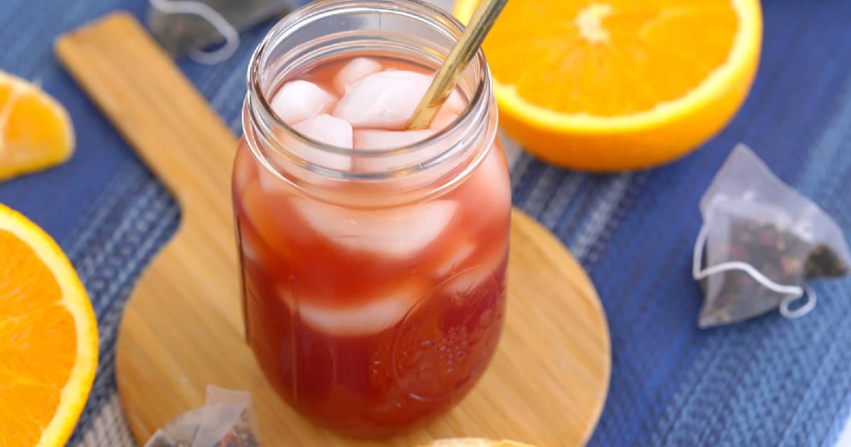 Orange Pomegranate Iced Tea | Homemade Iced Tea Recipe - Mind Over Munch