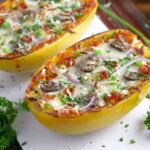 Spaghetti Squash Pizza Boats