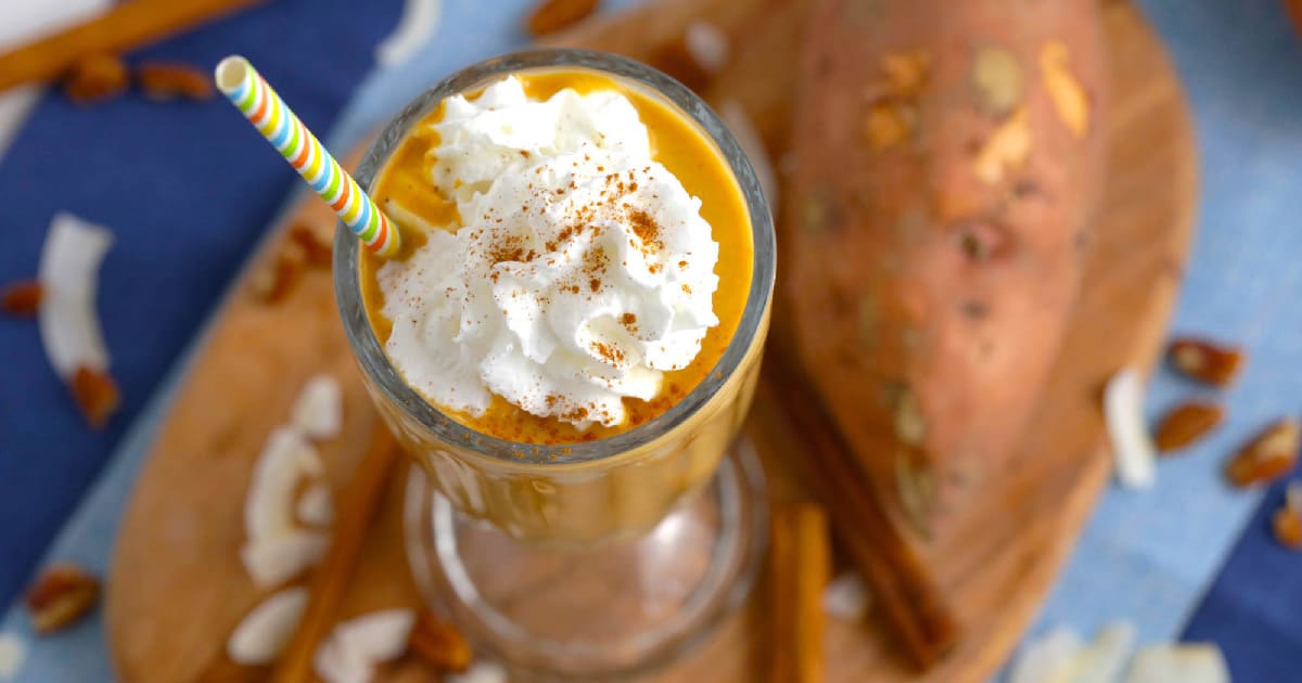 Vegan Sweet Potato Smoothie - Mind Over Munch
