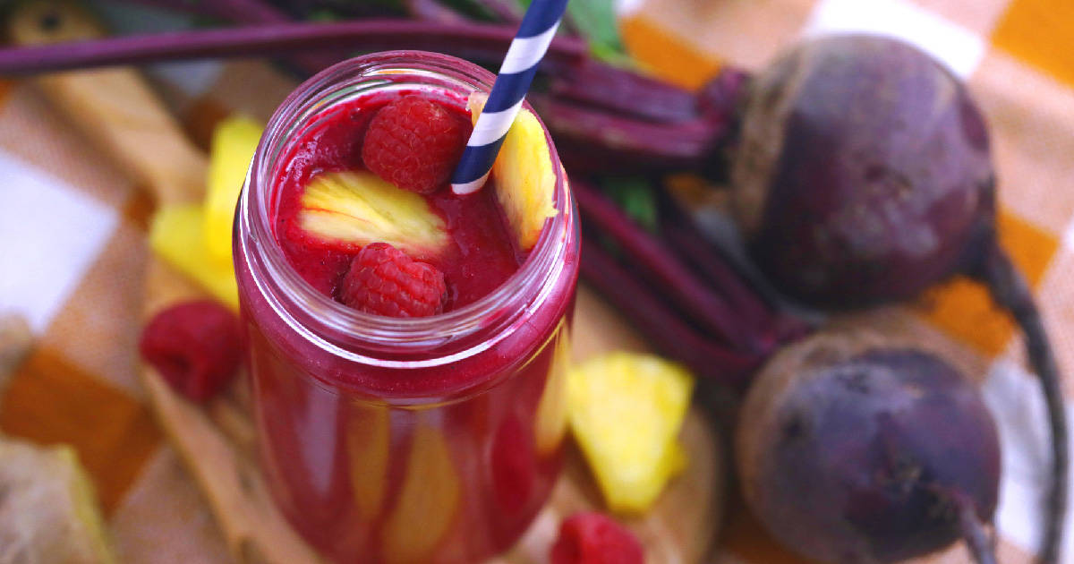Purple Pineapple Ginger Smoothie - Mind Over Munch