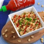 Spicy Peanut Savory Oatmeal, savory oatmeal vegan, spicy oatmeal, spicy porridge recipe, Asian oatmeal, oatmeal recipes for dinner, sriracha oatmeal, what to eat for breakfast, healthy breakfast ideas