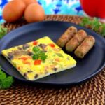 Sheet pan eggs, baked scrambled eggs, baked eggs, sheet pan egg sandwiches, cooking eggs on a sheet pan, how to make egg patties in the oven, low carb breakfast meal prep, keto breakfast recipes, ketogenic breakfast, ketogenic recipes, easy keto recipes