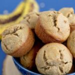 Oatmeal blender muffins for breakfast, healthy banana nut muffins, banana oatmeal muffins, gluten free banana muffins, flourless blender muffins, blender banana muffins, oatmeal breakfast muffins, healthy banana oatmeal muffins, banana bread muffins, easy oatmeal muffins