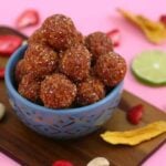 No Bake Dried Fruit and Nut Energy Balls, vegan energy balls, strawberry energy balls, no bake energy bites, dried fruit and nut balls, mango energy bites, gluten free energy balls, healthy energy bites, trail mix energy bites, healthy travel snacks, easy healthy snacks