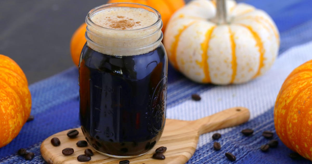 Vegan Keto Pumpkin Cream Cold Brew Recipe | Low Carb Starbucks Remake