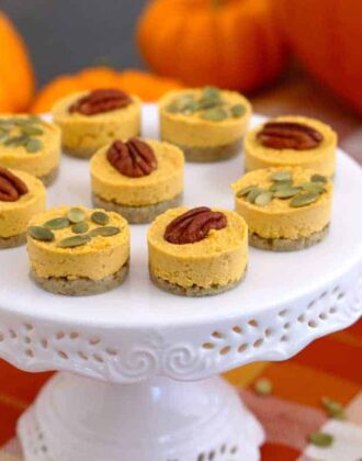 Vegan Keto Pumpkin Cheesecake Bites