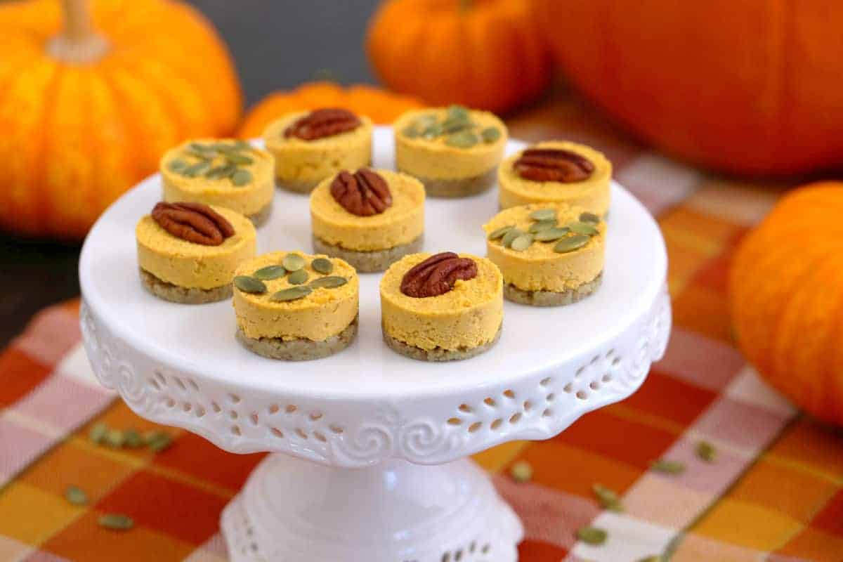 Vegan Keto Pumpkin Cheesecake Bites
