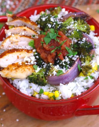 Chicken Burrito Bowl Meal Prep Dinner