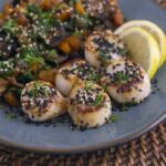 Pan Seared Scallops & Veggie Saute