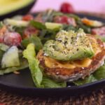 Salmon Burger Meal with Salad