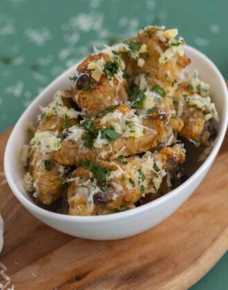 Garlic Parmesan Wings Air Fryer or Oven