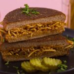 BBQ Spaghetti Sandwich