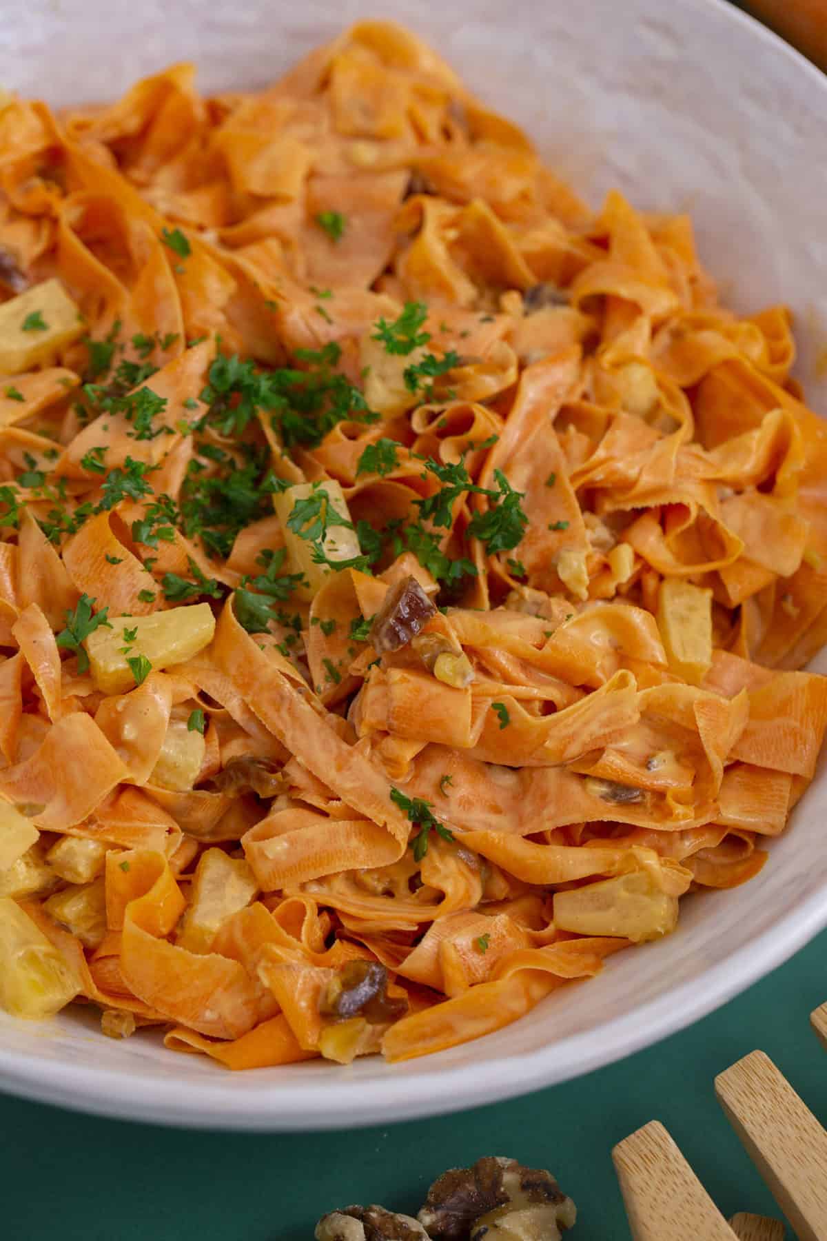 Sweet Carrot Ribbon Salad with Pineapple - Mind Over Munch