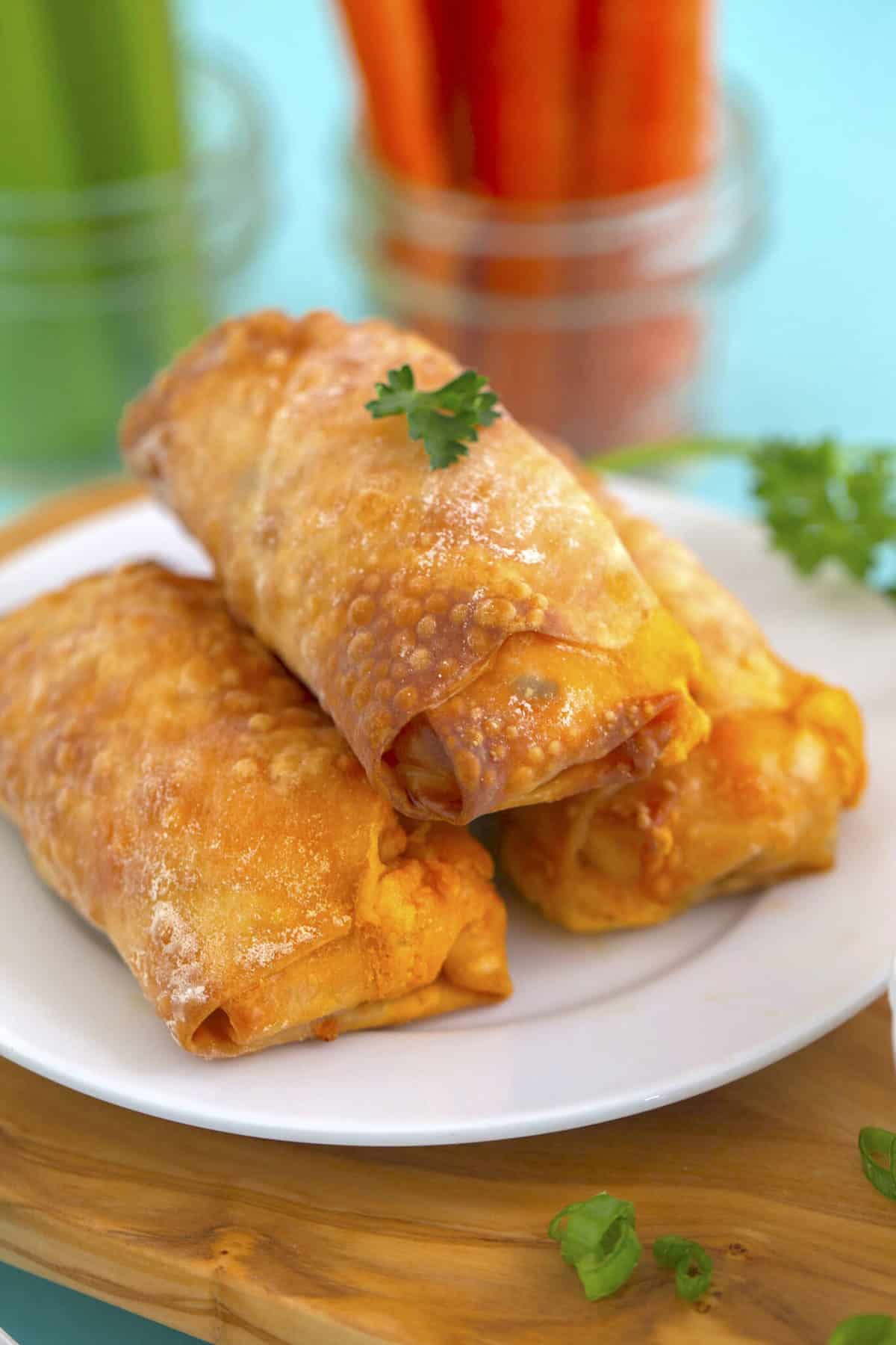 Buffalo Chicken Egg Rolls in Air Fryer Mind Over Munch