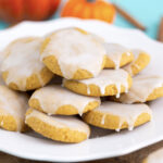 Iced Eggless Pumpkin Cookies